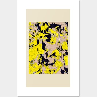 Autumn Leaves in Bright Yellow Posters and Art